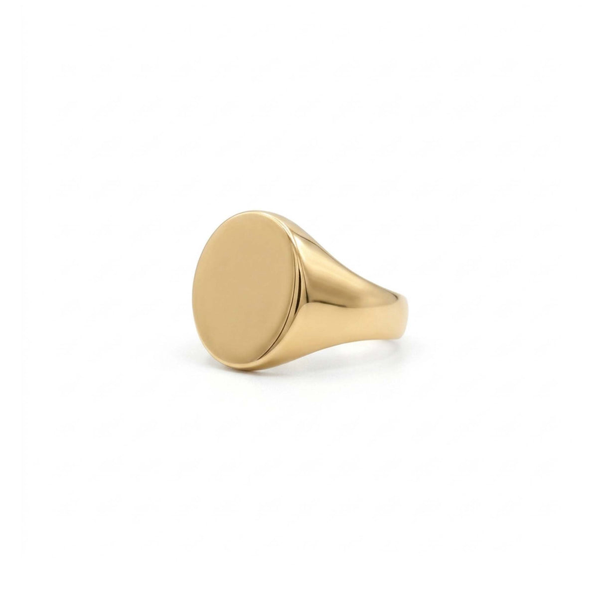 The Classic Signet Ring, a hand engraved gold oval signet ring