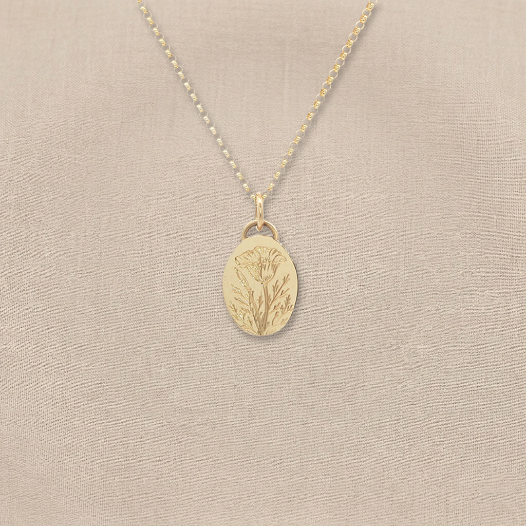 The California Poppy Small Oval Token