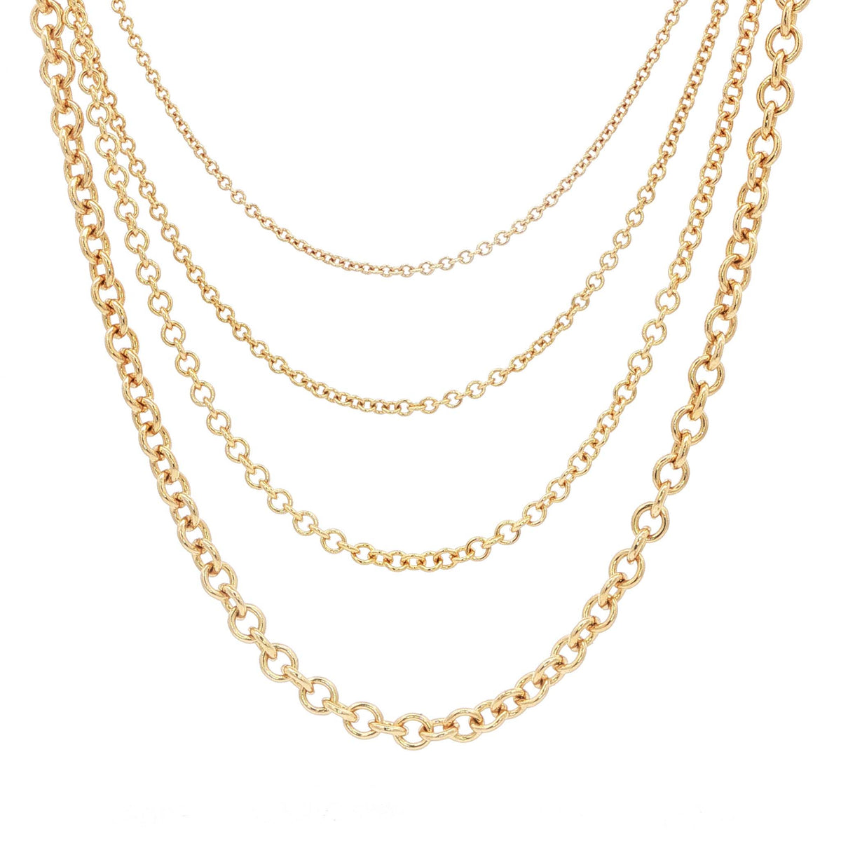 The Round Cable Chain, a gold cable chain necklace