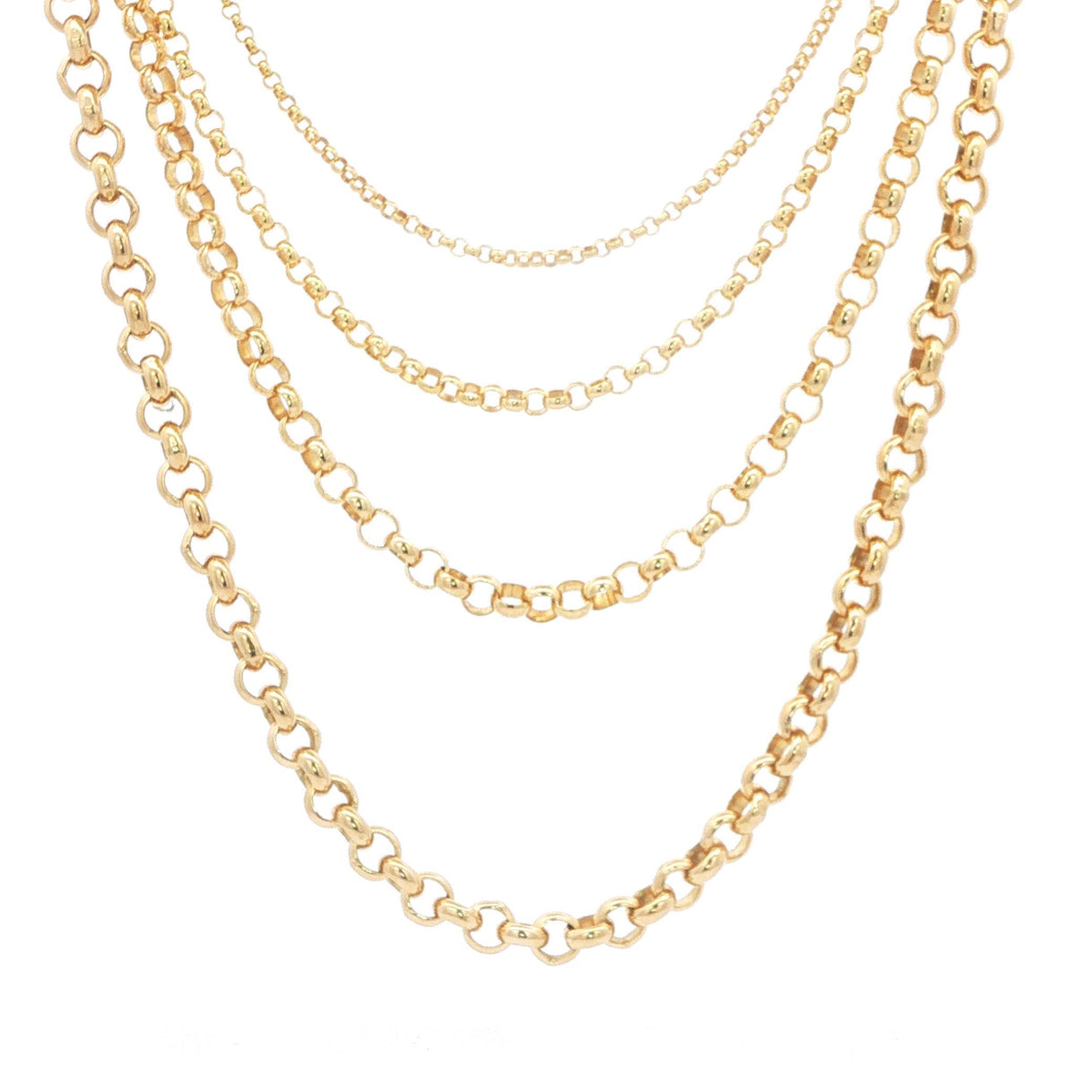 The Round Rolo Chain, a gold rolo chain necklace