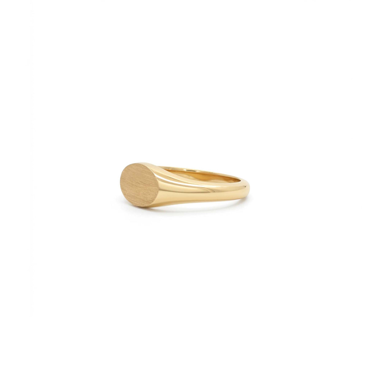 The East West Signet Ring, a hand engraved gold east-west signet ring